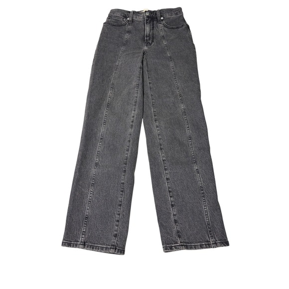 Madewell Denim - Madewell The Perfect Vintage Straight Jean Faded Black Seam Denim Womens 24X29
